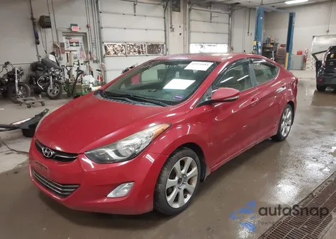 2013 Hyundai Elantra Limited z USA, uszkodzony, nr VIN KMHDH4AE4DU942218